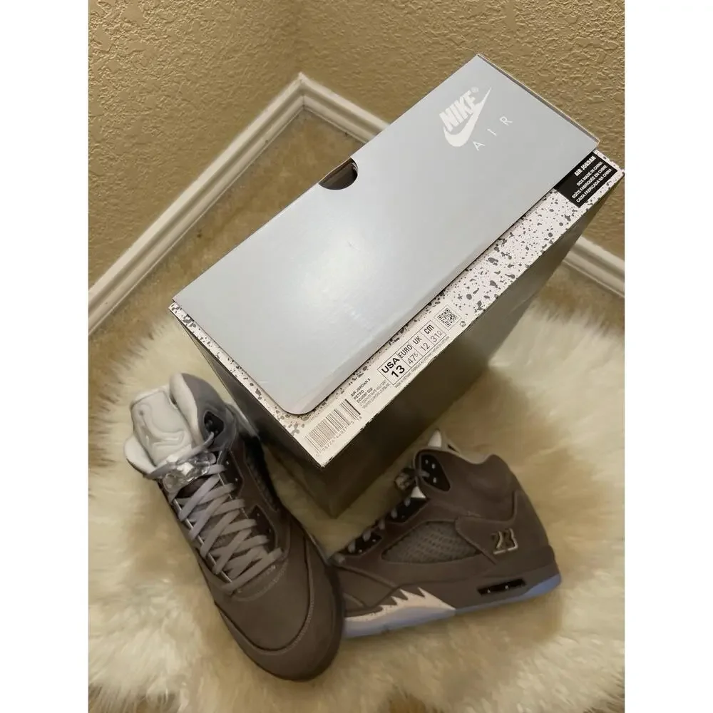 Air Jordan 5 Retro Men's Size 13 Wolf Gray Metallic Silver Brand New with Box OG